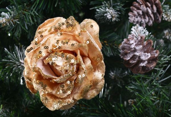 Цветок декоративный DH8055000 золотой 11х5х11 см