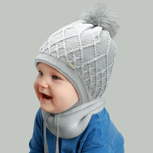 Шапка унисекс Elf-kids Джефф р.40 светло-серый 