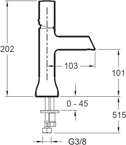 Смеситель для умывальника Jacob Delafon Toobi E7329-CP