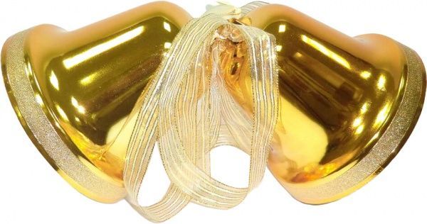 Декорация новогодняя Колокольчики золотые 15 см EPI-191053 