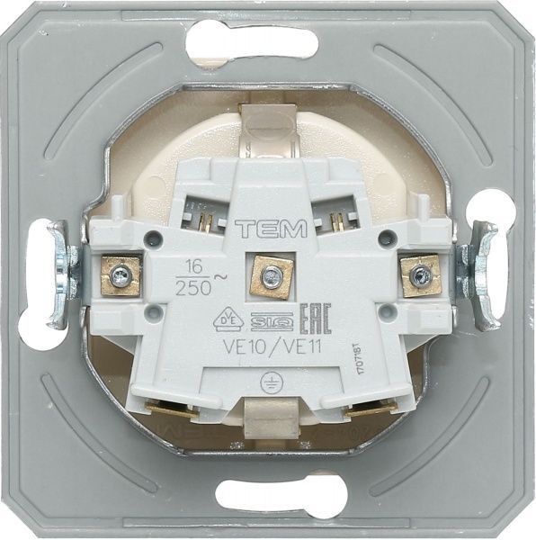 Розетка TEM Ekonomik 16 A 250 В слоновая кость VE10IWXO-U