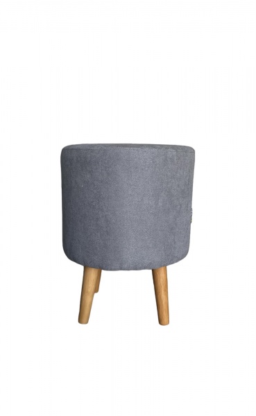 Пуф Lion Поло 450х350 мм сірий / дерево світле 