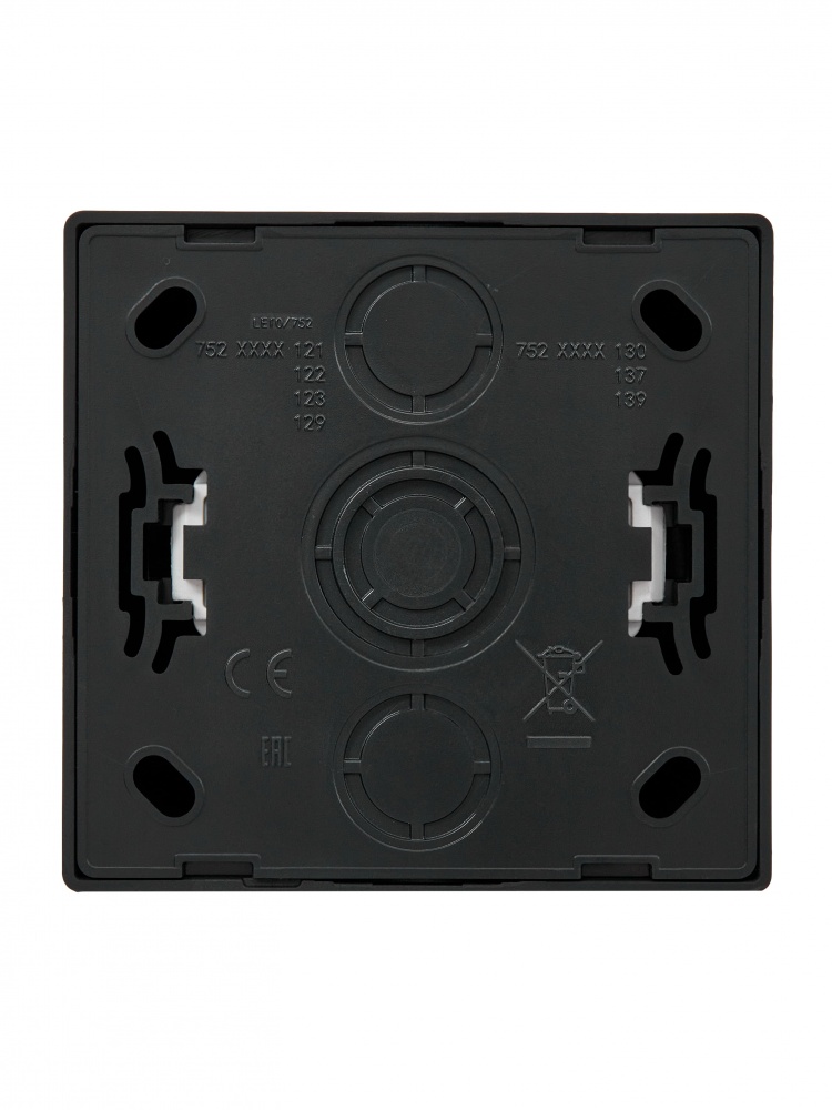 Розетка бытовая с заземлением Lezard LETO IP20 антрацит 752-4200-122B