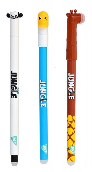 Ручка гелевая YES Jungle 0,5 мм синяя микс 