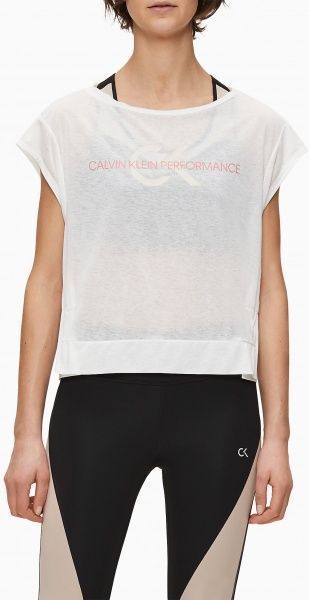 Футболка Calvin Klein Performance CROPPED SHORT SLEEVE T-SHIRT 00GWS0K180-100 L білий