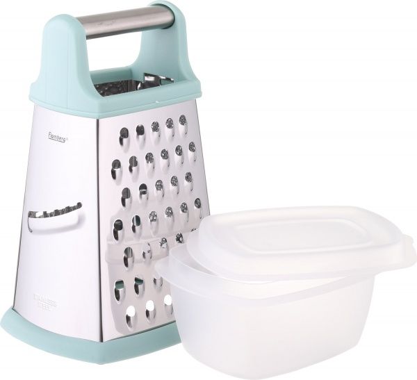 Тертка чотиристороння 20 см з контейнером Flamberg Smart Kitchen