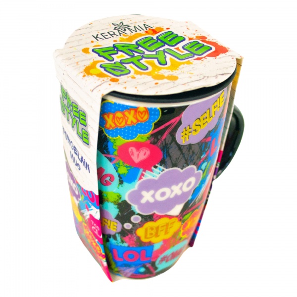 Чашка с крышкой Freestyle 420 мл 21-279-120 Keramia