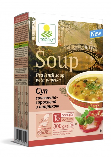 Суп-гарнір ТЕРРА сочевично-гороховий з паприкою 