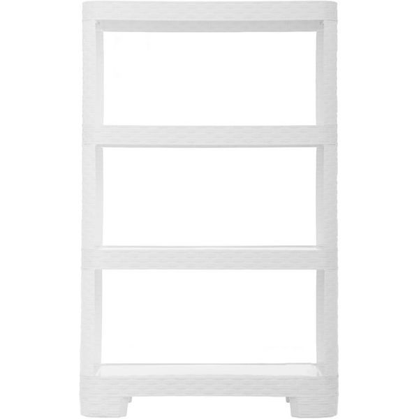 Этажерка Тарлев Ротанг 4-уровневая белая