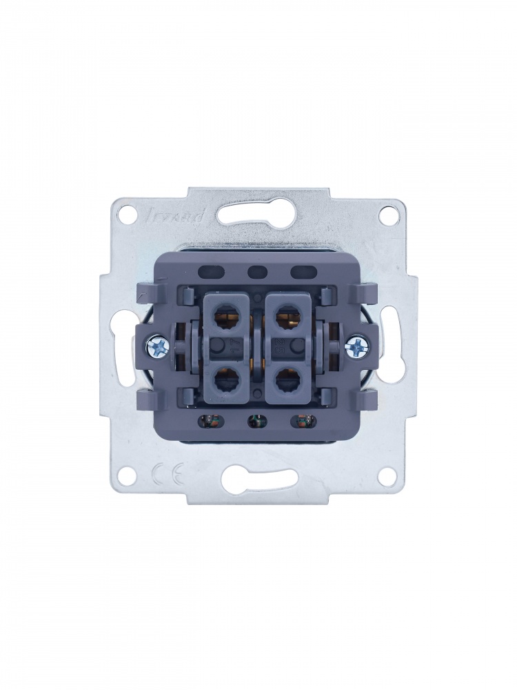 Выключатель двухклавишный Lezard Vesna с подсветкой белый 742-0288-112