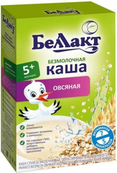Каша безмолочна Беллакт від 5 місяців вівсяна 200 г 