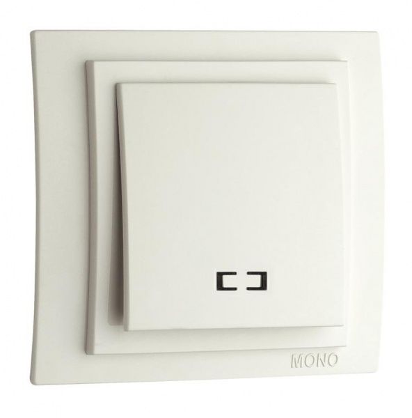 Выключатель одноклавишный Mono Larissa с подсветкой 10 А 250В белый 103-191925-101