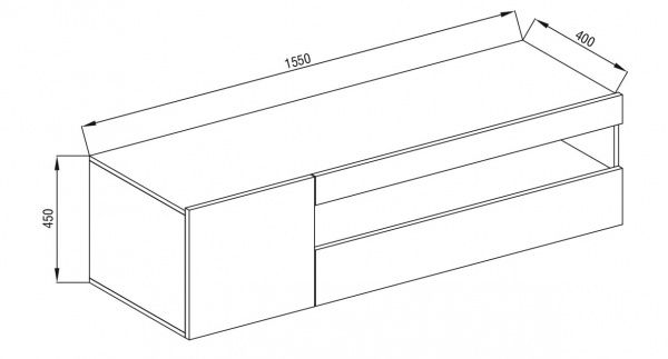 Тумба под ТВ LasCavo Лоренцо 1 белый