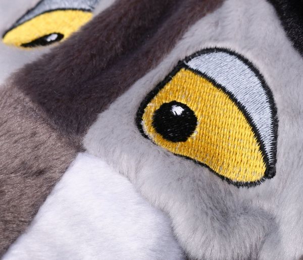 Шапочка карнавальна Вовк з вишивкою 52 см сірий 