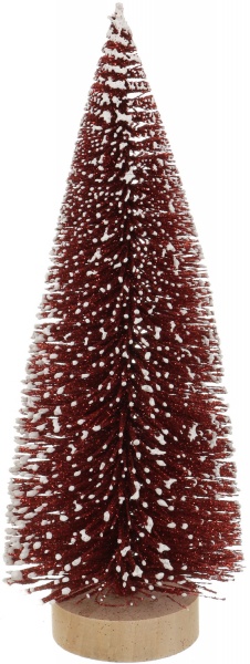 Елка декоративная настольная красная 8x20 см