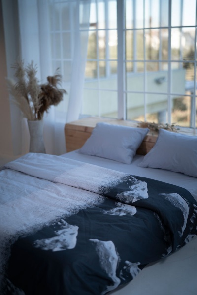 Комплект постельного белья Космическая связь SoundSleep by AndreTAN бело-черно-серый SoundSleep 