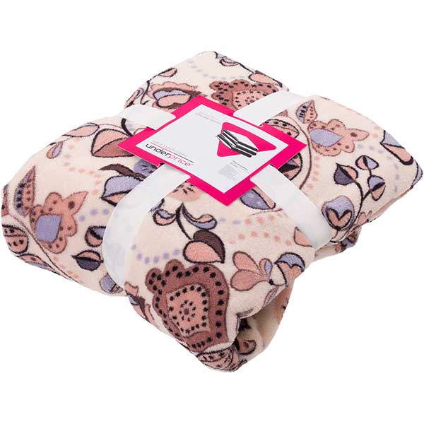 Плед мікрофібра Underprice Лісова пісня бежевий 160x200 см