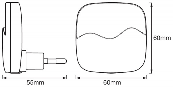 Ночник Ledvance 0,5 Вт белый Lunetta wawe 