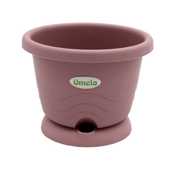 Горшок пластиковый Омела Омела Пастель 2,6 литра круглый темно-лиловый 