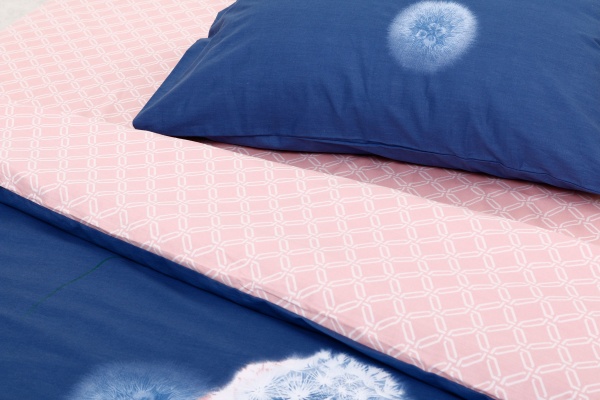 Комплект постельного белья Home Dandelions 1,5 темно-синий La Nuit 