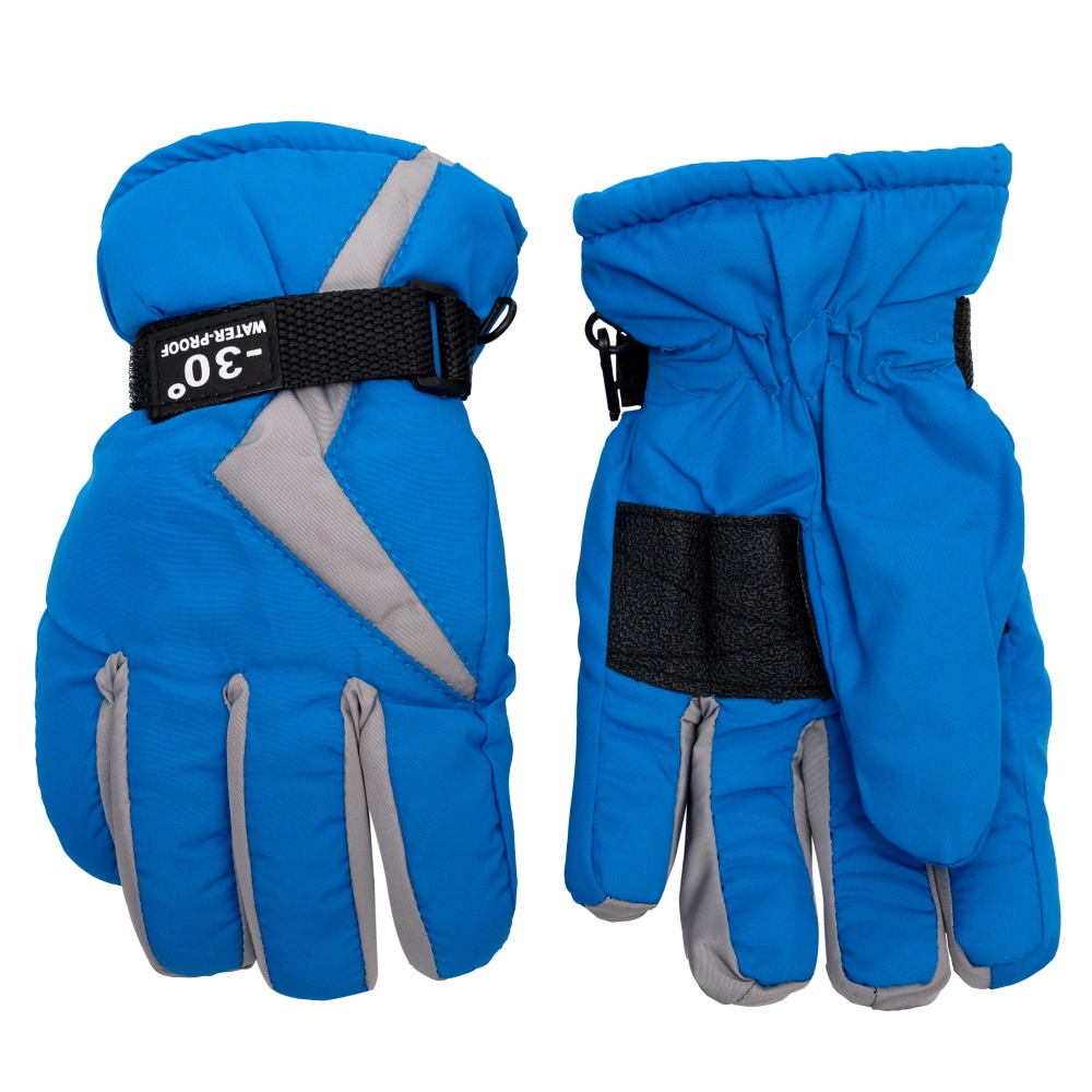 Варежки Devilon лыжные детские р.22 /серый с голубым 519377