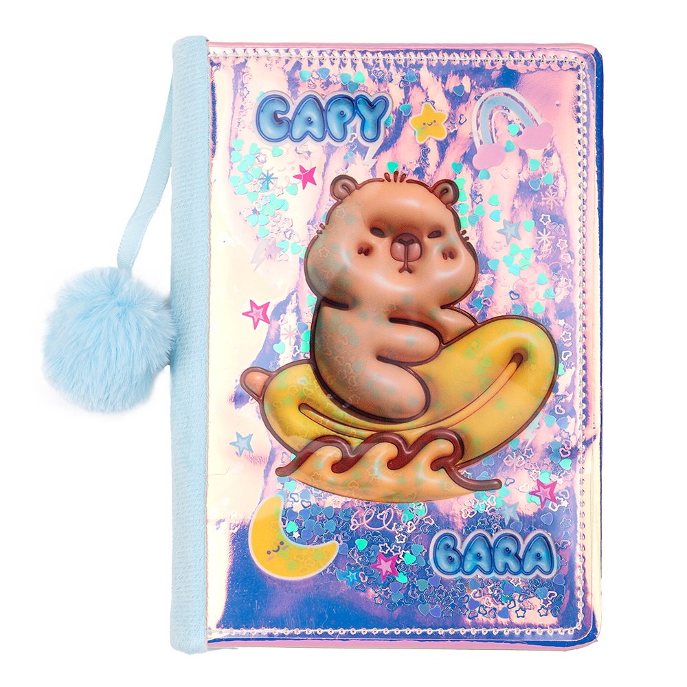 Блокнот плюшевий Forme Capybara А5 80 арк. з глітером KIDS Line