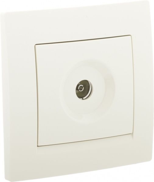 Розетка TV прохідна UP! (Underprice) One Plus кремовий 706-0303-129