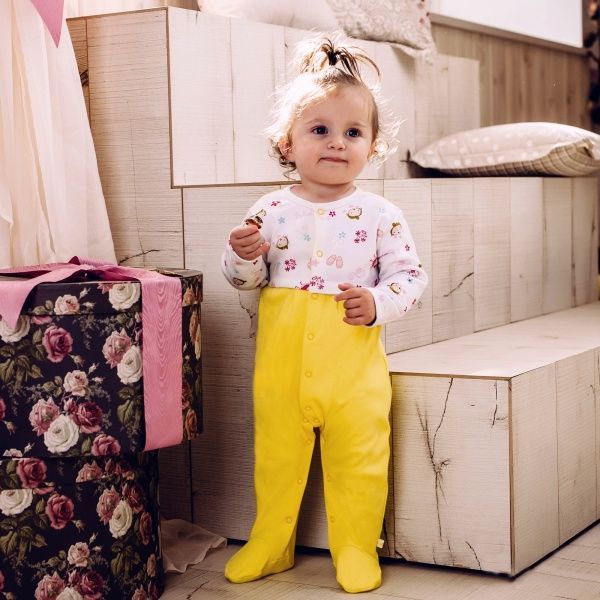 Человечек Lucky tots р.56 желтый 1713 