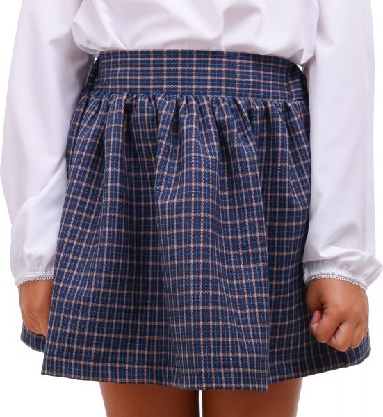 Юбка школьная 4454/3 Sasha р.128 синий 