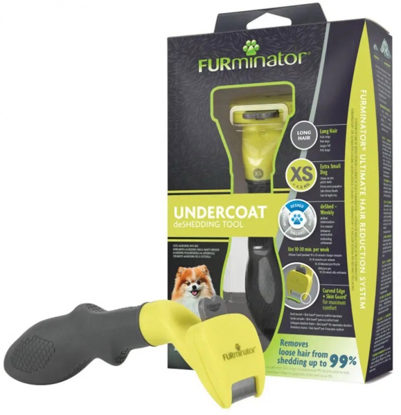 Інструмент для видалення підшерстя FURminator для собак з довгою шерстю Long Hair розмір XS 691693