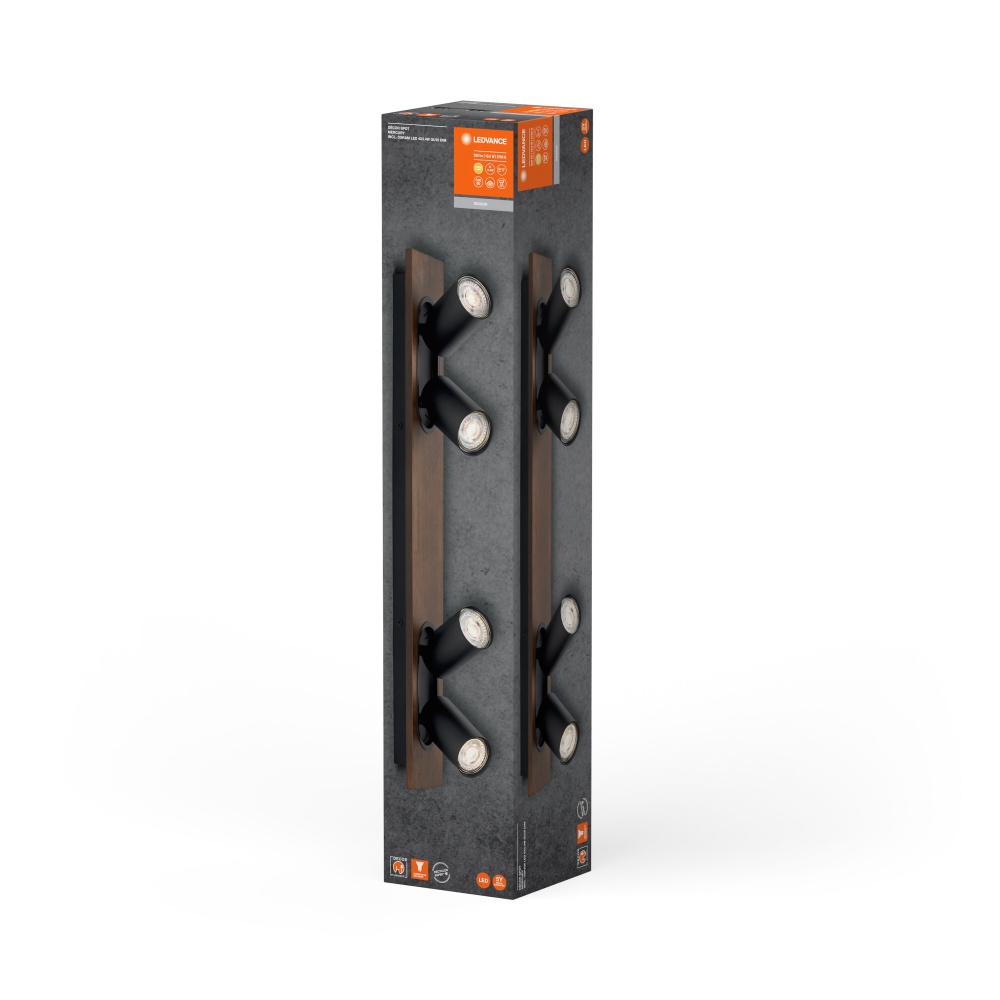 Спот Ledvance Mercury 4x3,4 Вт GU10 чорний