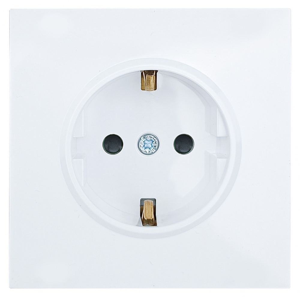 Механізм розетки побутова із заземленням HausMark Juna IP20 білий