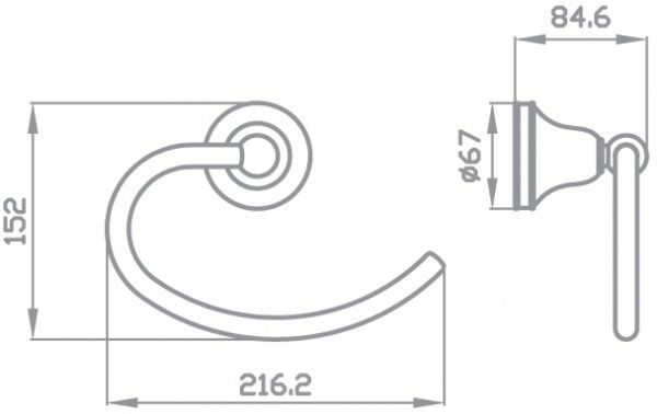 Держатель для полотенца Aqua Rodos Victoria 7413