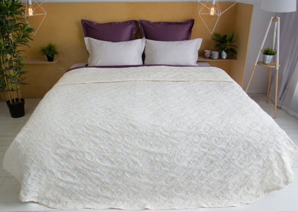 Покрывало Evora 240x260 см Billerbeck кремовый/с узором 