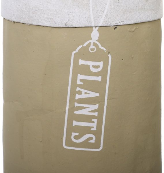 Ваза бетонная бежевая 13, 5х13,5х25,5 см