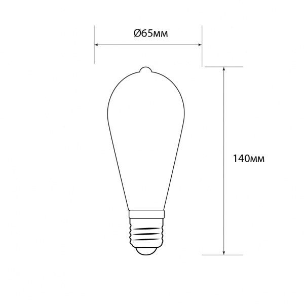 Лампа світлодіодна Светкомплект DECOsmd Gold ST64 4 Вт E27 2000 К 220 В жовта 