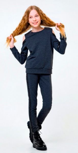 Брюки Smil 115428 р.152 темно-серый меланж 