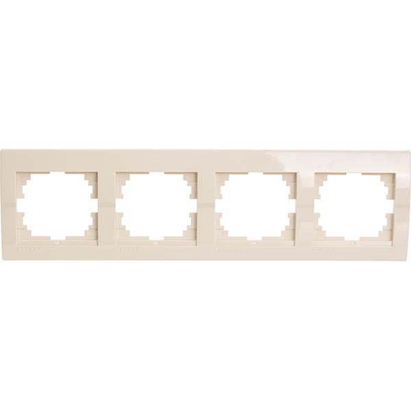Рамка четырехместная Lezard DERIY горизонтальная кремовый 702-0300-149