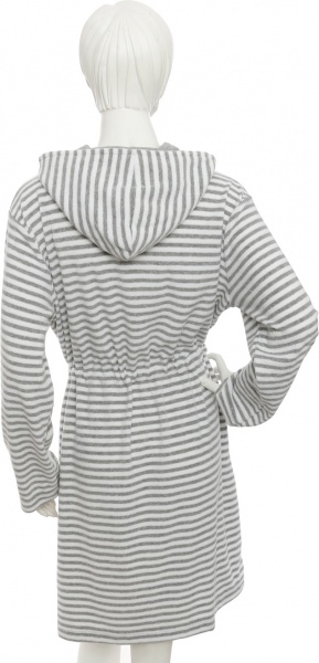 Халат женский Cawo Hood р. XL серый с белым 