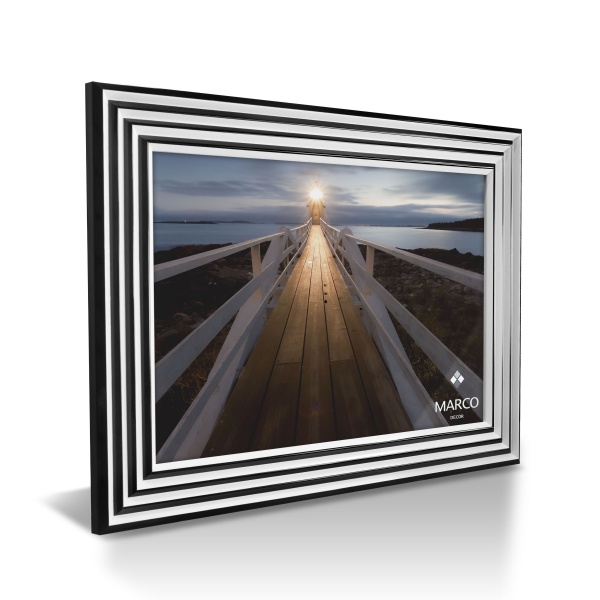 Рамка для фотографії зі склом MARCO decor 4017 1 фото 30х40 см білий із чорним 