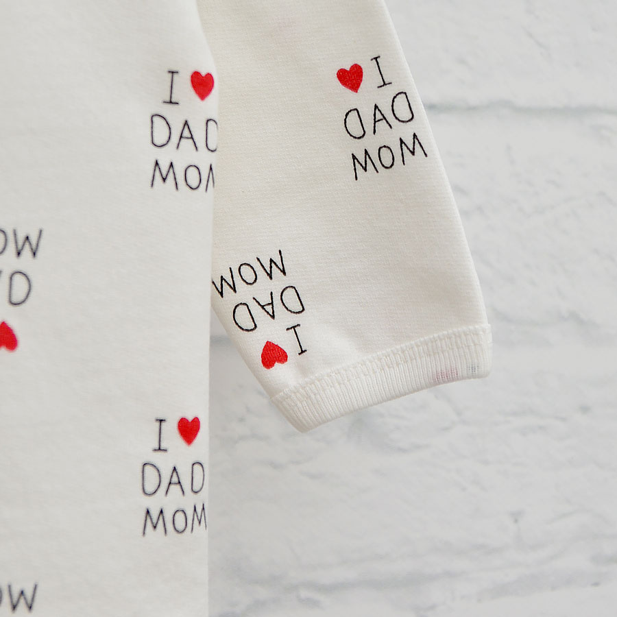 Боди детское унисекс Blanka Люблю папу маму р.50-56 бежевый 110864