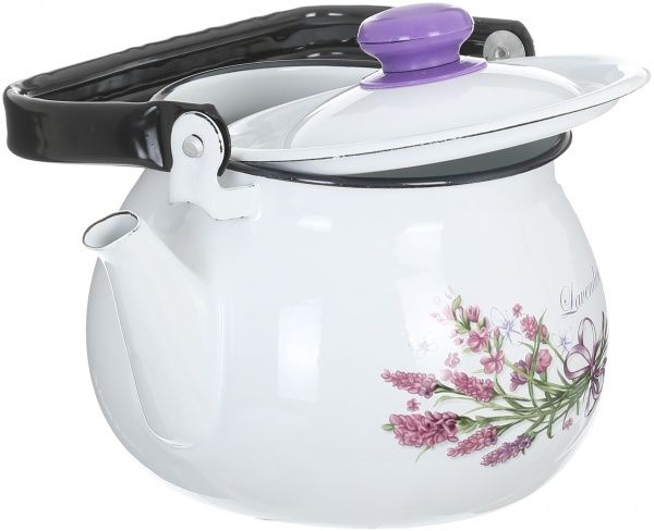 Чайник эмалированный Букет лаванды 2 л Idilia