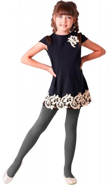 Колготки детские Giulia D025 MELANGE TEEN GIRL CLASSIC deep grey melange р.146-152 серый 