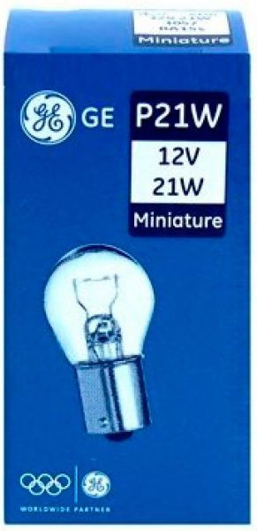Лампа розжарювання GENERAL ELECTRIC (1057) BA15s P21W 12 В 21 Вт 1 шт