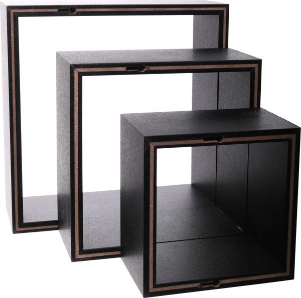 Комплект полок Пуасси черный 