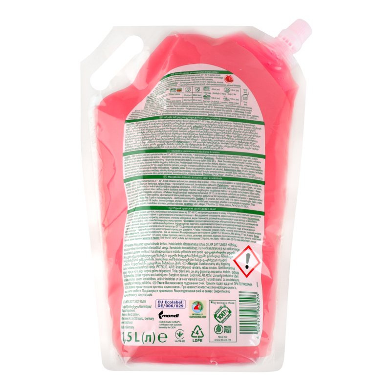 Жидкое средство для машинной и ручной стирки Frosch Колор Гранат 1,5 л