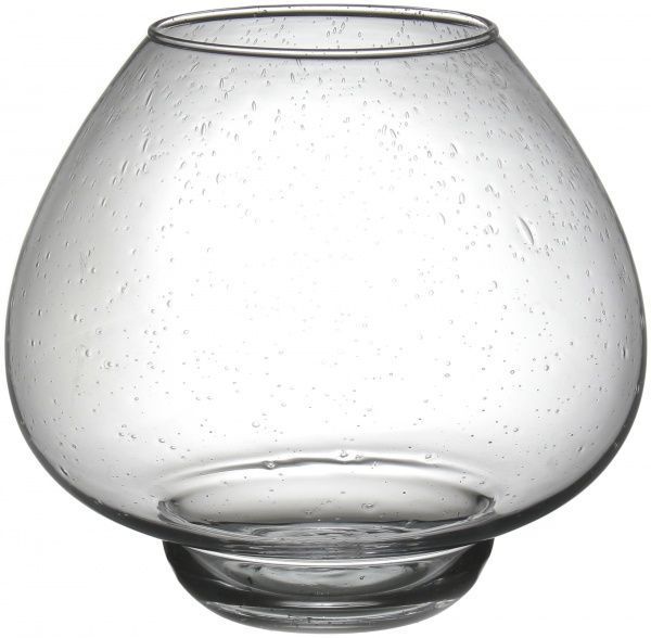 Ваза стеклянная прозрачная баблз 19,5х18 см