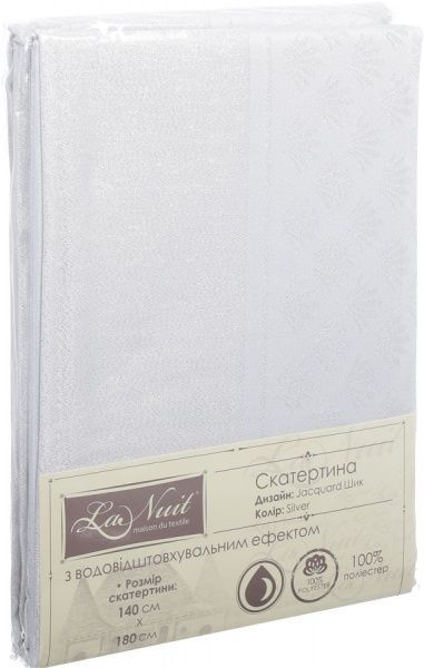 Скатерть Jacquard Шик 140x240 см серебряный La Nuit 
