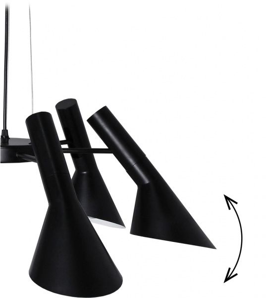 Люстра подвесная Hopfen 6x40 Вт E27 черный DE 6 LOFT 