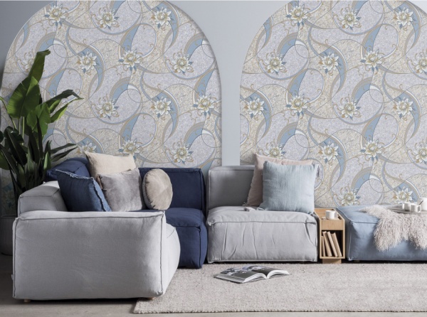 Шпалери вінілові на паперовій основі Слов'янські шпалери Соmfort Каміла 376-05 0,53x10,05 м 